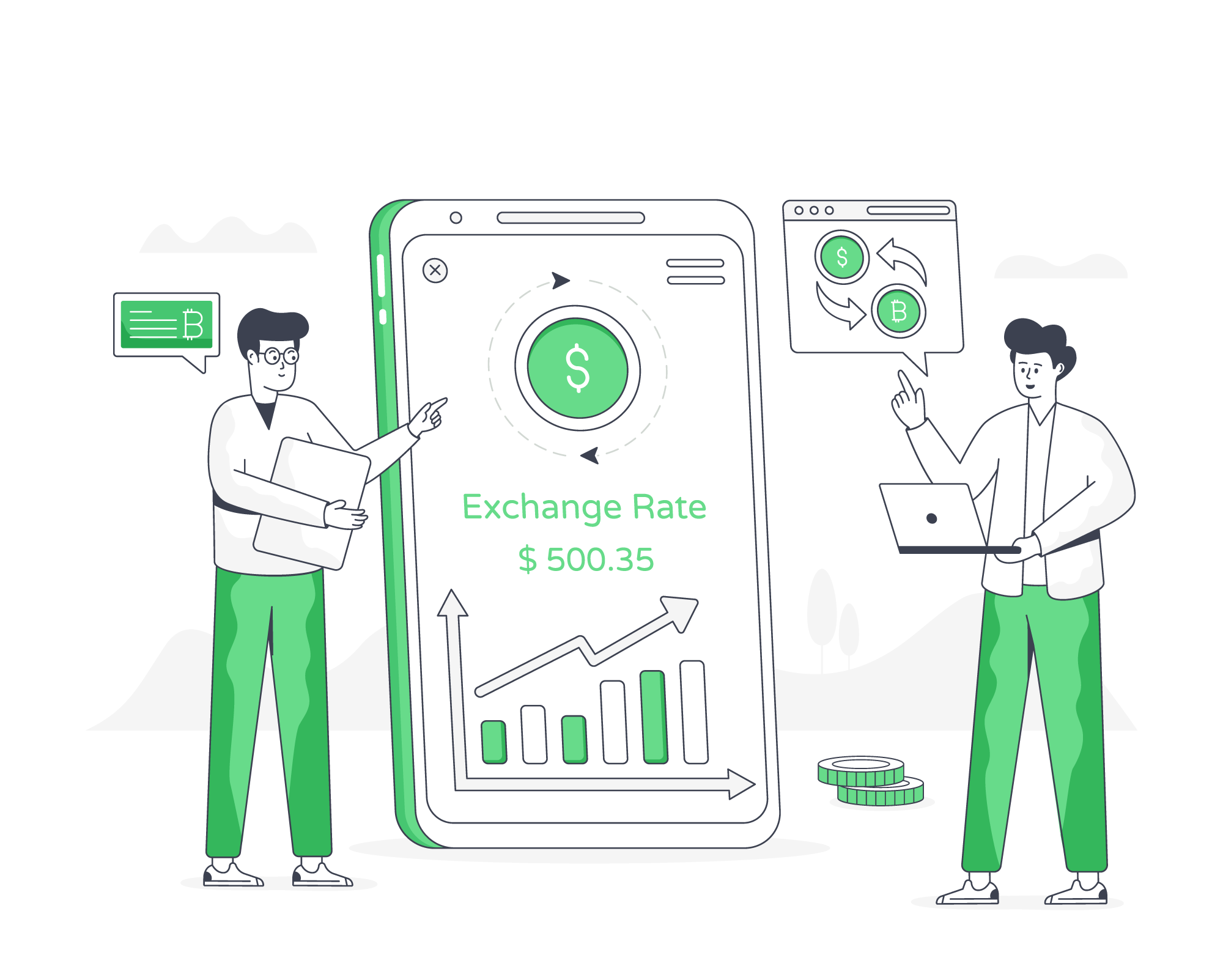 exchange rate illustration